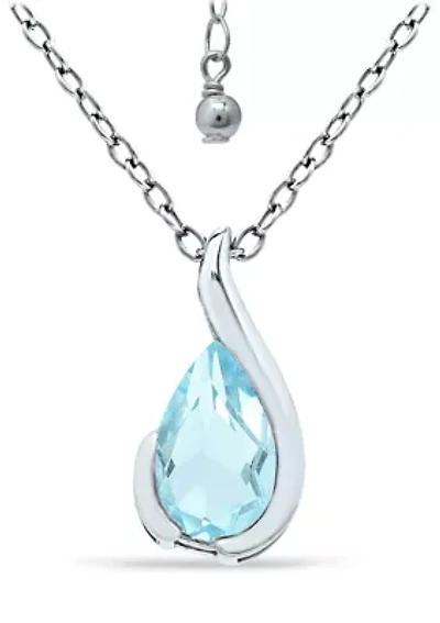 2.7 ct. t.w. Blue Topaz Pendant Necklace
