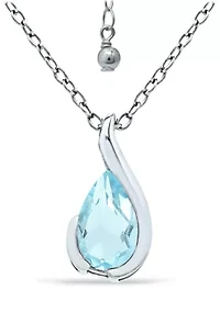 2.7 ct. t.w. Blue Topaz Pendant Necklace
