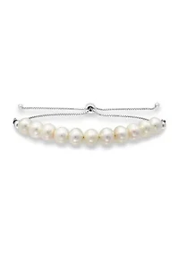 8 Millimeter Freshwater Pearl Bolo Bracelet in Sterling Silver