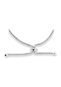 4-4.5 mm Freshwater Pearl and Silver Bead Bolo Bracelet in Sterling Silver