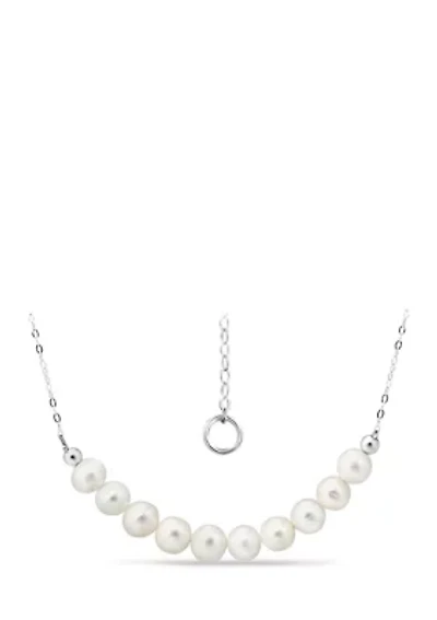 Fresh Water Pearl Necklace in Sterling Silver