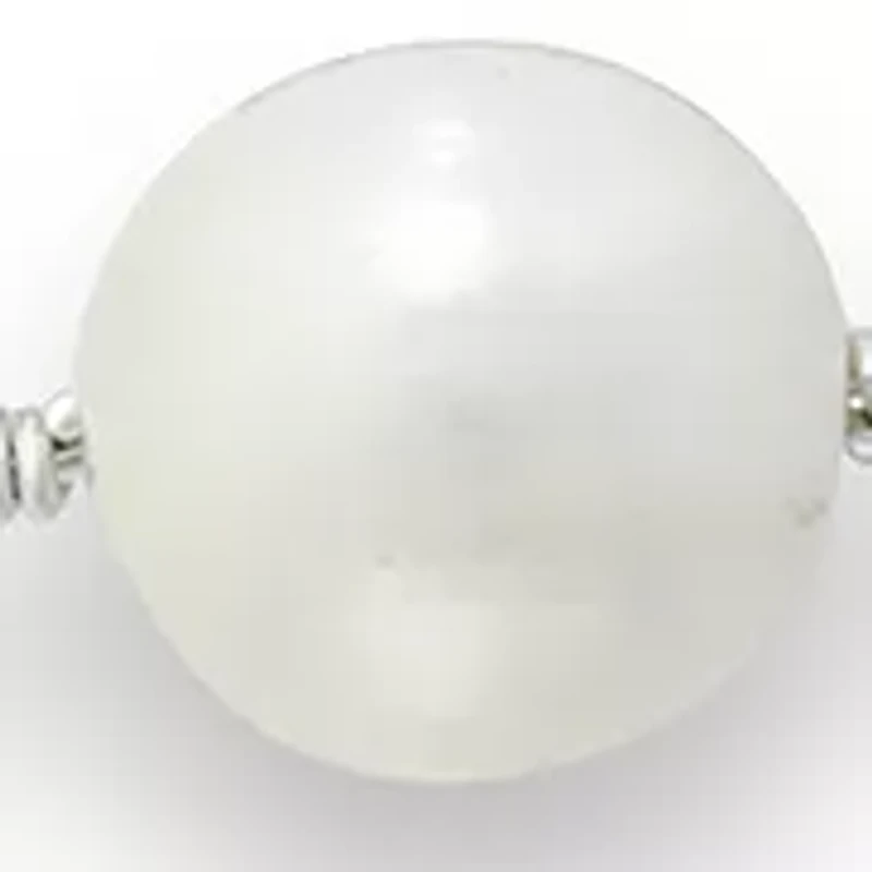 Freshwater Pearl Station Link Chain Bracelet