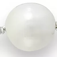 Freshwater Pearl Station Link Chain Bracelet