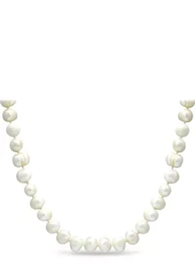 Fresh Water Pearl Strand Necklace in Sterling Silver