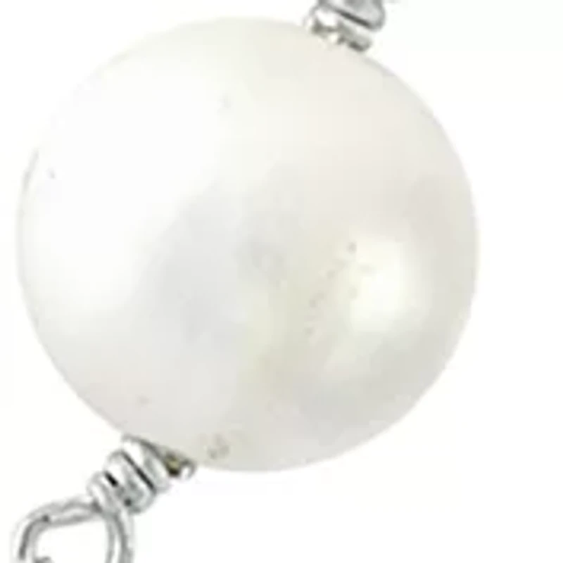 Fresh Water Pearl Station Necklace in Sterling Silver