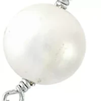 Fresh Water Pearl Station Necklace in Sterling Silver