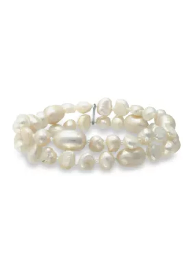 Fresh Water Pearl 2 Strand Stretch Bracelet