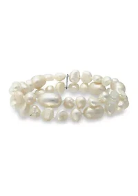 Fresh Water Pearl 2 Strand Stretch Bracelet
