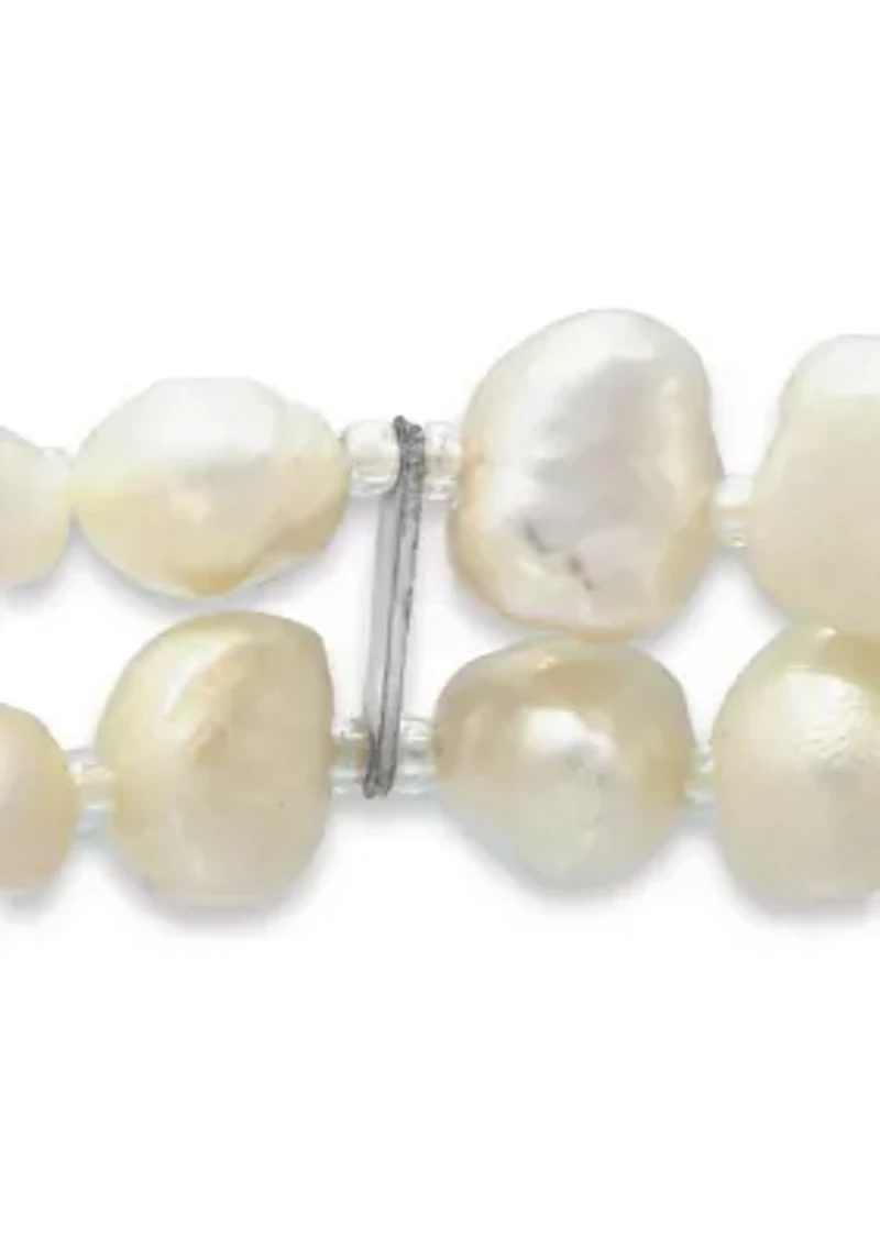 Fresh Water Pearl 2 Strand Stretch Bracelet