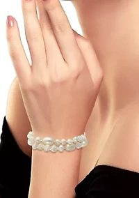 Fresh Water Pearl 2 Strand Stretch Bracelet