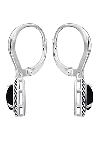 2.5 ct. t.w. Onyx Drop Earrings, Sterling Silver
