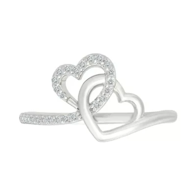 Diamond Double Heart Ring