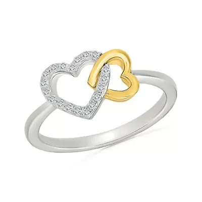 Diamond Double Heart Ring