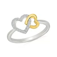 Diamond Double Heart Ring