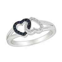 Diamond Double Heart Fancy Ring