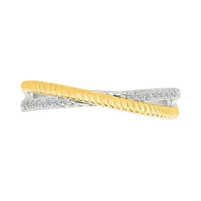 Diamond "X" Fashion Ring