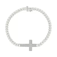 Diamond Cross Bracelet