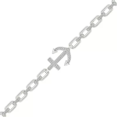 Diamond Anchor Bracelet