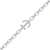 Diamond Anchor Bracelet