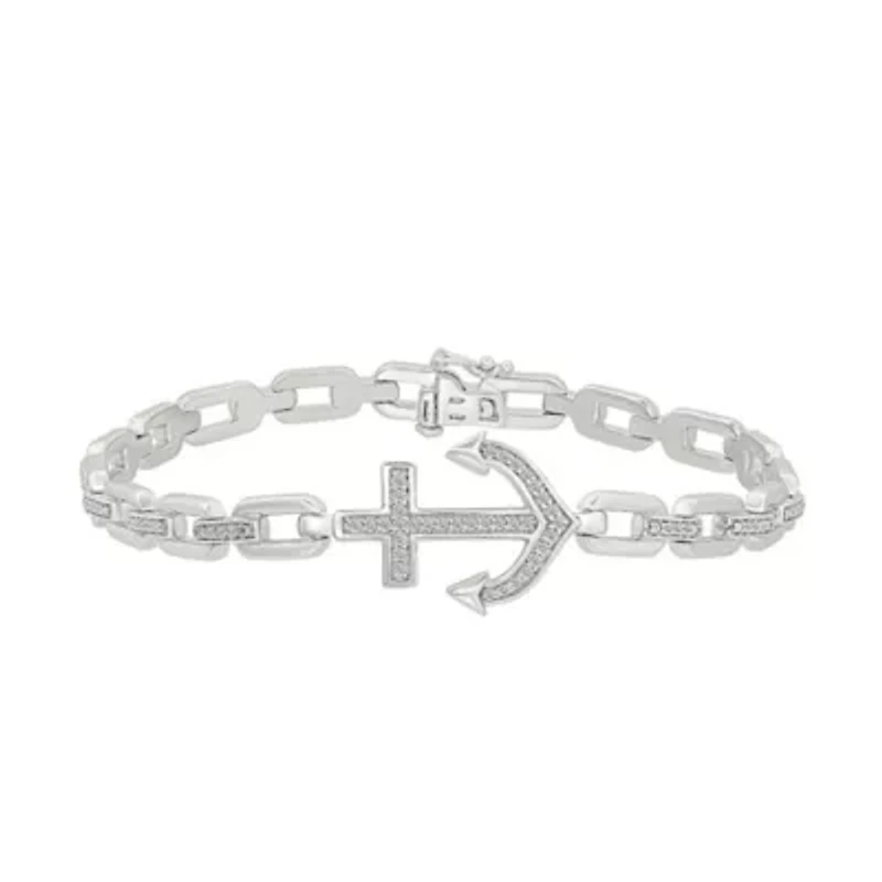 Diamond Anchor Bracelet