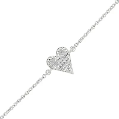 Diamond Heart Chain Bracelet