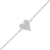 Diamond Heart Chain Bracelet
