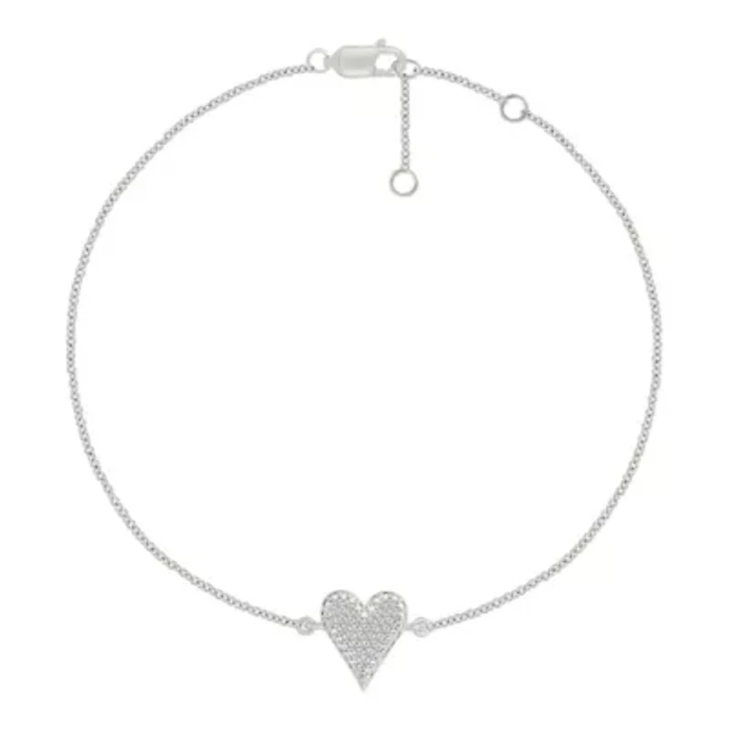 Diamond Heart Chain Bracelet