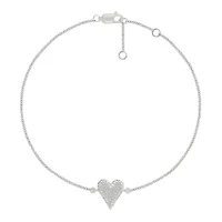 Diamond Heart Chain Bracelet