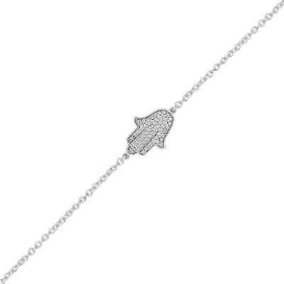 Diamond Hamsa Chain Bracelet