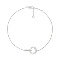 Diamond Fancy Circle Chain Bracelet
