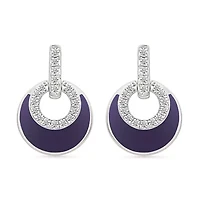 Diamond Circle Dangle Earring
