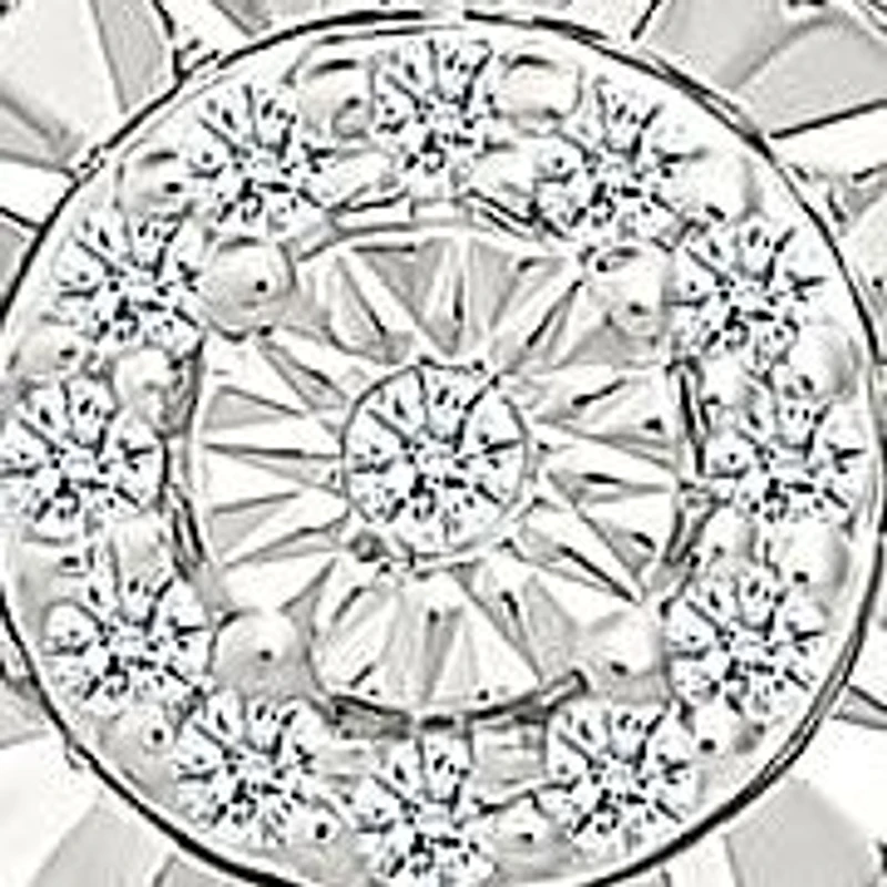 Diamond Fashion Halo Circle Stud Earring