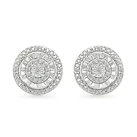 Diamond Fashion Halo Circle Stud Earring