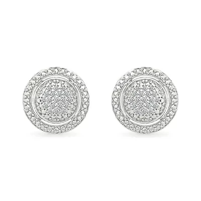 Diamond Fancy Halo Circle Earring