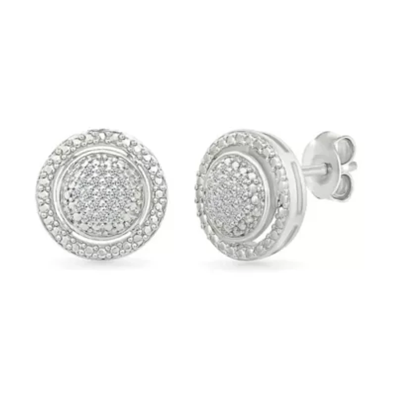 Diamond Fancy Halo Circle Earring