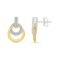 Diamond Interlock Earring