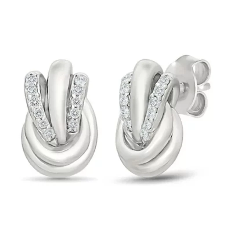 Diamond Knot Fancy Stud Earring