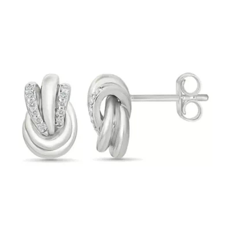 Diamond Knot Fancy Stud Earring