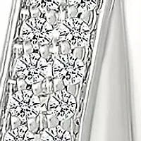 Diamond "J" Shape Earring