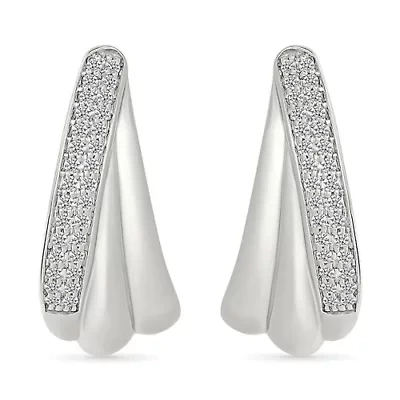 Diamond "J" Shape Earring