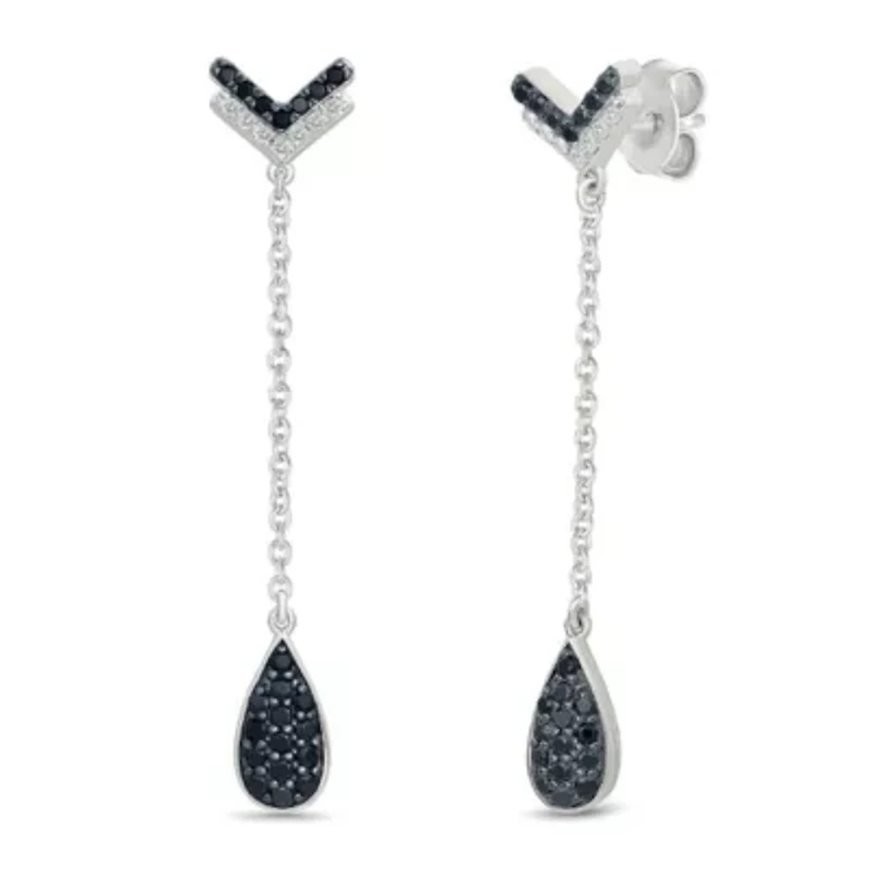 Diamond Fancy Chain Drop Earring