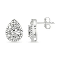 Diamond Tear Drop Stud Earring