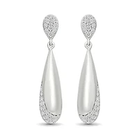 Diamond Tear Drop Bar Fancy Dangle Earring