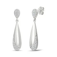 Diamond Tear Drop Bar Fancy Dangle Earring