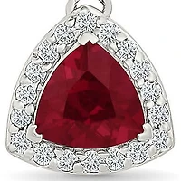Lab Created Created Ruby and Created White Sapphire Fashion Earring