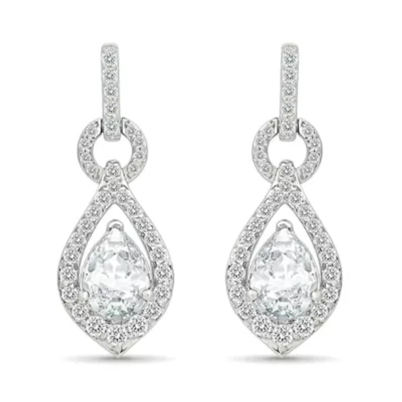 Lab Created Created White Sapphire Fashion Earring