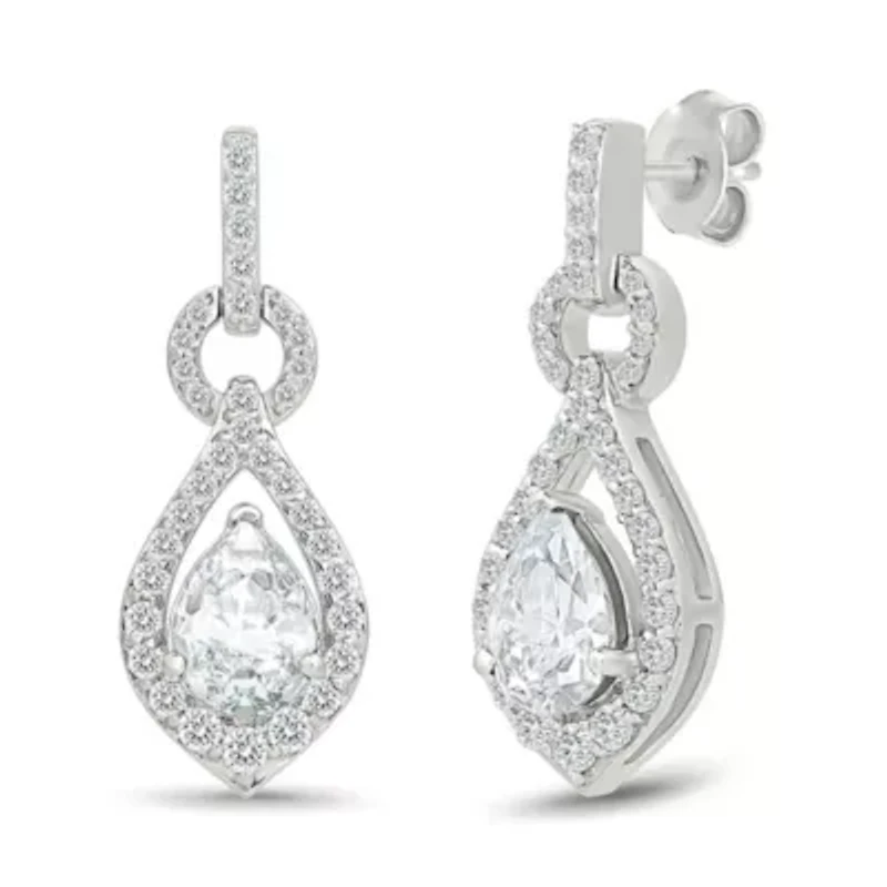 Lab Created Created White Sapphire Fashion Earring