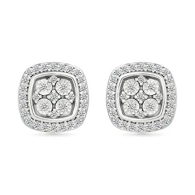 Diamond Cushion Shape Fashion Stud Earring