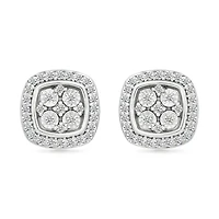 Diamond Cushion Shape Fashion Stud Earring