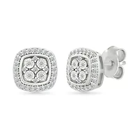 Diamond Cushion Shape Fashion Stud Earring